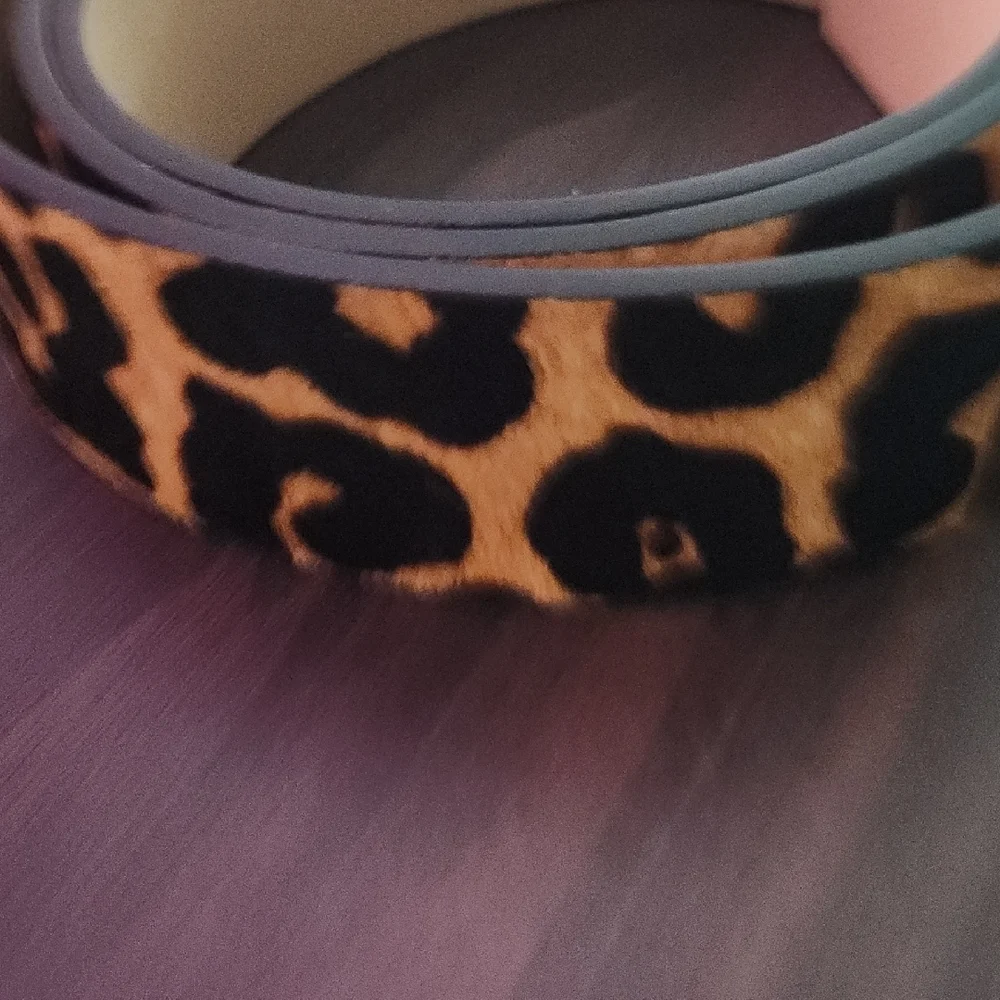 Michael Kors Leopard Print Belt with Gold Buckle - Picture 3 of 4